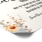 秋のワイルドフラワーあなたの座席の結婚披露宴を見つける ポスター (角)