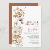 秋のワイルドフラワーのウェディング招待状 招待状 (正面/裏面)