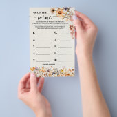 秋のワイルドフラワーはワインシャワーゲームカードを推測 チラシ (ハンドル)