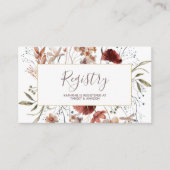 秋のワイルドフラワーウォーターカラーレジストリの挿入 エンクロージャーカード (正面)