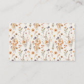 秋のワイルドフラワーシャワーゲームカードの数 プレイスカード (裏面)