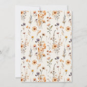 秋のワイルドフラワーズパーティーボホ婚約 招待状 (裏面)