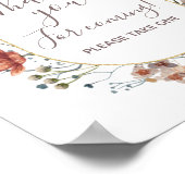 秋のワイルドフラワーズ ご来場ありがとうございます 好意のサイン ポスター (角)