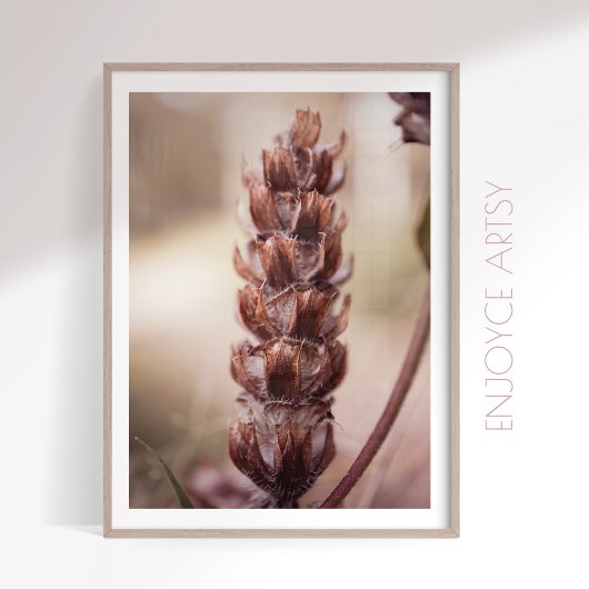 秋のワイルドフラワーフェミニンコージーな農家の壁画 ポスター