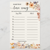 秋のワイルドフラワー名ラブソングシャワーゲームカード チラシ (正面)