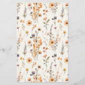 秋のワイルドフラワー名ラブソングシャワーゲームカード チラシ (裏面)