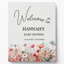 秋のワイルドフラワー畑ベビーシャワーウェルカム