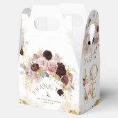 秋のワイルドフラワー ゴールド フローラル ブライダルシャワー フェイバーボックス (オープン)