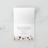 秋のワイルドフラワー 感謝カード (内部)