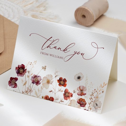 秋のワイルドフラワー 感謝カード