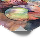 秋のワイングラス静物詩 ポスター (角)