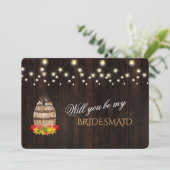 秋のワインバレル あなたは私のブライズメイドになってくれる? 招待状 (スタンド正面)