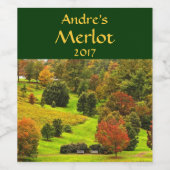 秋のワインラベル ワインラベル (シングルラベル)