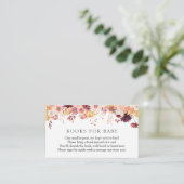 秋のワインレッドの本をお願いします 赤ちゃんのための招待カード エンクロージャーカード (スタンド正面)