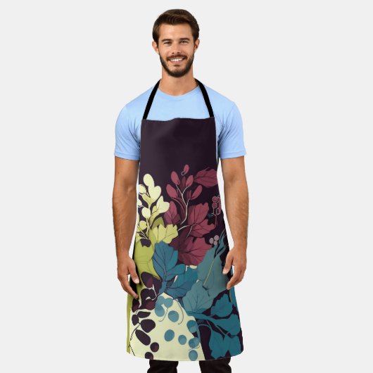 秋のワイン離れ エプロン (着用した状態)