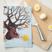 秋のワンダーランド – キッチンタオル (四つ折り)