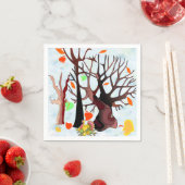 秋のワンダーランド – スタンダードカクテルナプキン (インサイチュ)