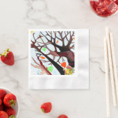 秋のワンダーランド –  縁ありカクテルナプキン (インサイチュ)