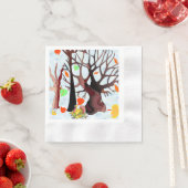 秋のワンダーランド –  縁ありカクテルナプキン (インサイチュ)