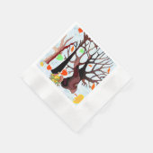 秋のワンダーランド –  縁ありカクテルナプキン (角)