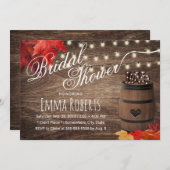 秋のワ素朴イン樽結婚ブライダルシャワー 招待状 (正面/裏面)