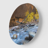 秋のヴァージン川 ラージ壁時計 (傾斜)