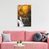 秋のヴィンガル渓谷の滝 キャンバスプリント (インサイチュ (リビング))