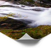 秋のヴィンガル渓谷の滝 ポスター (角)