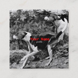 秋のヴィンテージのFoxhound (English&American) スクエア名刺