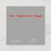 秋のヴィンテージのFoxhound (English&American) スクエア名刺 (裏面)