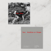 秋のヴィンテージのFoxhound (English&American) スクエア名刺 (正面/裏面)