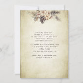 秋のヴィンテージエレガントフローラティアラキンセアニラ 招待状 (裏面)