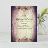 秋のヴィンテージエレガントフローラティアラキンセアニラ 招待状 (スタンド正面)