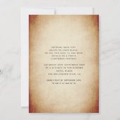 秋のヴィンテージエレガントフローラティアラキンセアニラ 招待状 (裏面)