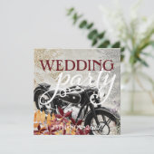 秋のヴィンテージバイク結婚式招待状 招待状 (スタンド正面)