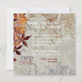 秋のヴィンテージバイク結婚式招待状 招待状 (裏面)