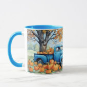 秋のヴィンテージピックアップとカボチャ マグカップ (左)