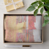 秋のヴィンテージレトロ素朴レッドファームトラック 薄葉紙 (ギフト)