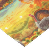 秋の七面鳥カボチャ感謝祭テーブルクロス テーブルクロス (アングル)