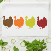 秋の七面鳥 キッチンタオル (折り畳み)