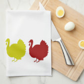 秋の七面鳥 キッチンタオル (四つ折り)