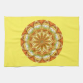 秋の万華鏡のように千変万化するパターン キッチンタオル (横)