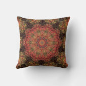 秋の万華鏡のように千変万化するパターン クッション (裏面)