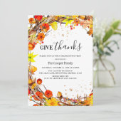 秋の与え秋感謝祭ディナー 招待状 (スタンド正面)