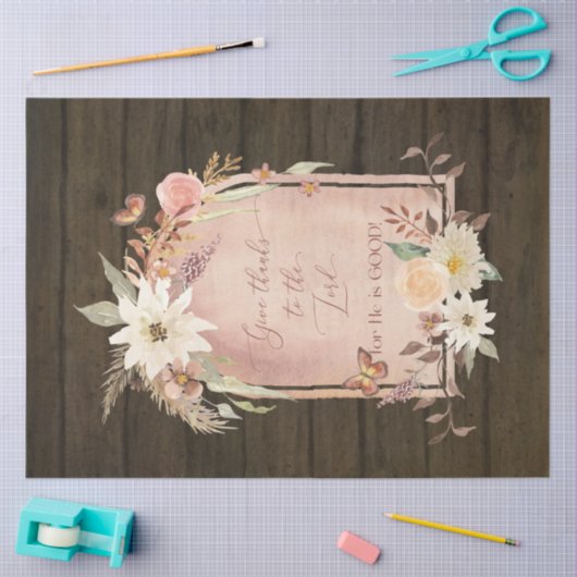 秋の与え花感謝していが木の切り離し主に 薄葉紙 (クラフト)