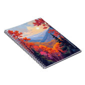 秋の丘 | 紅葉 水彩画 ノートブック (右側)
