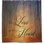 秋の主の木に信頼 シャワーカーテン (正面)