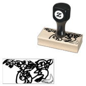 秋の二匹の狼 ラバースタンプ (押印)
