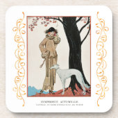 秋の交響曲 – ファッションイラストレーションby G. Barbier コースター (正面)