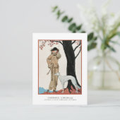 秋の交響曲 – ファッションイラストレーションby G. Barbier シーズンポストカード (スタンド正面)
